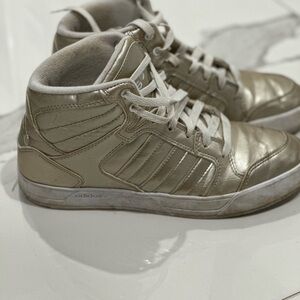 Adidas Gold Athletic Shoes with Metallic Finish